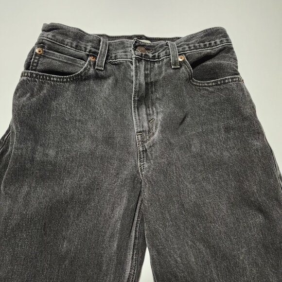 Levi's Black Wash Rigid Denim High Rise Dad Jeans - Picture 5 of 9